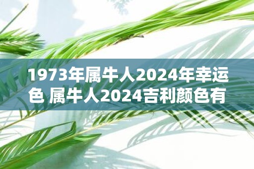 1973年属牛人2025年幸运色 属牛人2025吉利颜色有哪些
