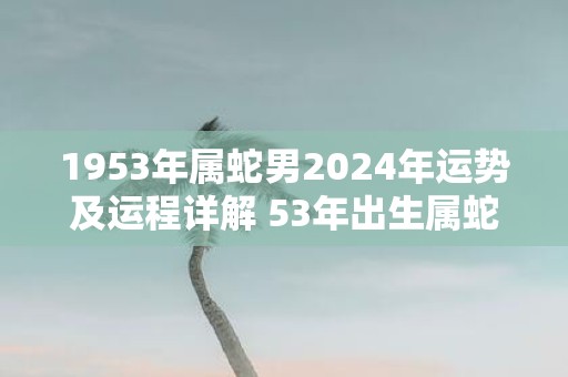 1953年属蛇男2025年运势及运程详解 53年出生属蛇人2025全年每月运势男性