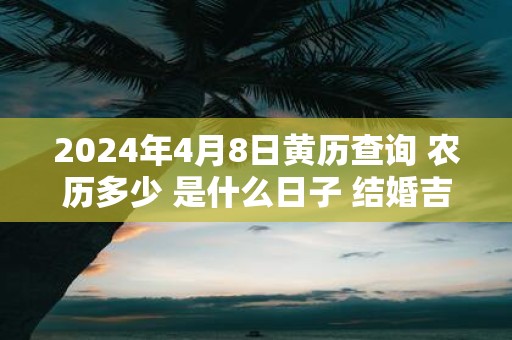 2025年4月8日黄历查询 农历多少 是什么日子 结婚吉时