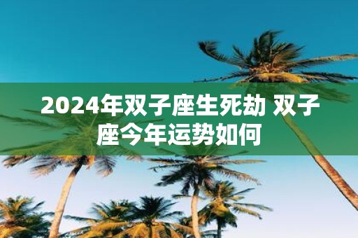 2025年双子座生死劫 双子座今年运势如何