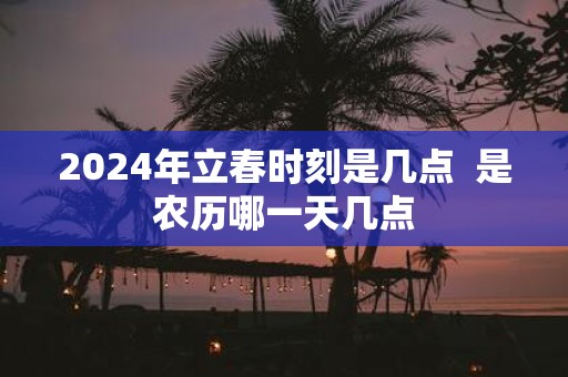 2025年立春时刻是几点 是农历哪一天几点