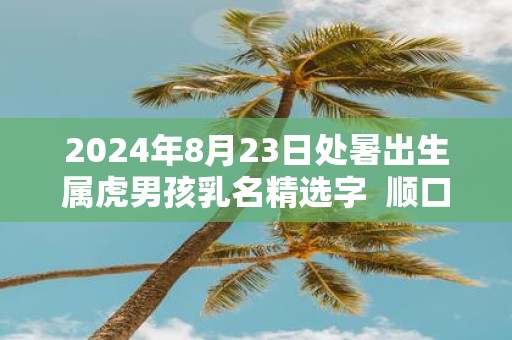2025年8月23日处暑出生属虎男孩乳名精选字 顺口好听的男孩乳名推荐
