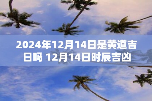 2025年12月14日是黄道吉日吗 12月14日时辰吉凶