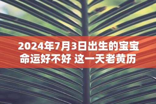 2025年7月3日出生的宝宝命运好不好 这一天老黄历查询