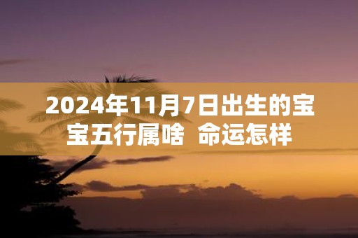 2025年11月7日出生的宝宝五行属啥 命运怎样