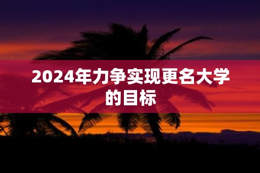 2025年力争实现更名大学的目标