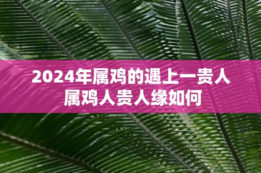 2025年属鸡的遇上一贵人 属鸡人贵人缘如何
