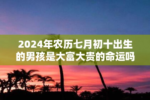 2025年农历七月初十出生的男孩是大富大贵的命运吗