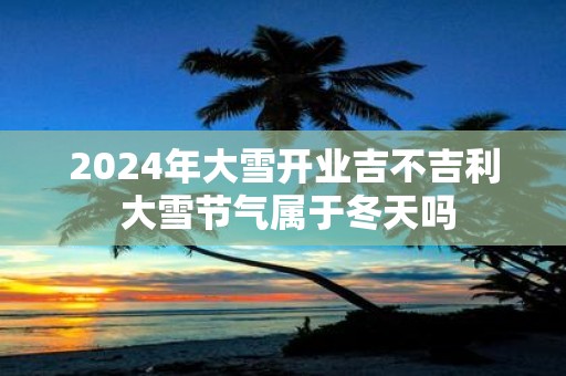 2025年大雪开业吉不吉利 大雪节气属于冬天吗