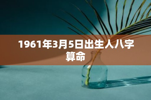 1961年3月5日出生人八字算命