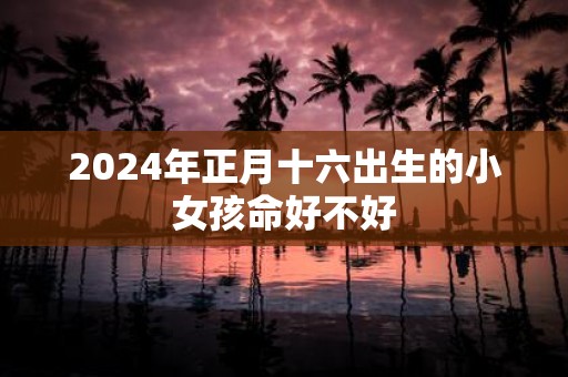 2025年正月十六出生的小女孩命好不好