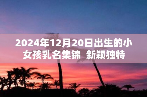 2025年12月20日出生的小女孩乳名集锦 新颖独特