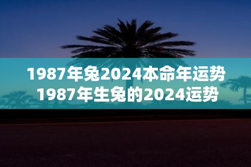1987年兔2025本命年运势 1987年生兔的2025运势如何