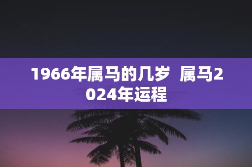 1966年属马的几岁 属马2025年运程