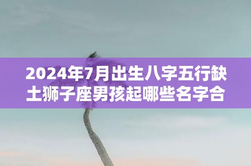 2025年7月出生八字五行缺土狮子座男孩起哪些名字合适