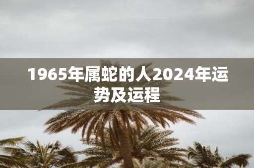 1965年属蛇的人2025年运势及运程