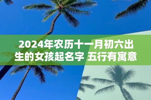 2025年农历十一月初六出生的女孩起名字 五行有寓意的好名字推荐