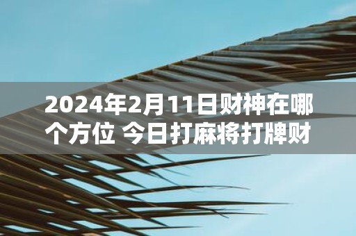 2025年2月11日财神在哪个方位 今日打麻将打牌财运方位