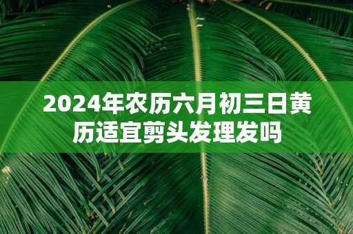 2025年农历六月初三日黄历适宜剪头发理发吗