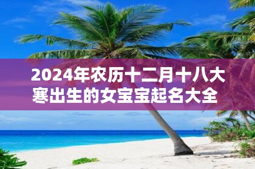 2025年农历十二月十八大寒出生的女宝宝起名大全 婉转好听