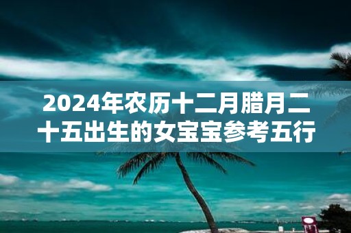2025年农历十二月腊月二十五出生的女宝宝参考五行八字取名
