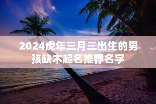 2025虎年三月三出生的男孩缺木起名推荐名字