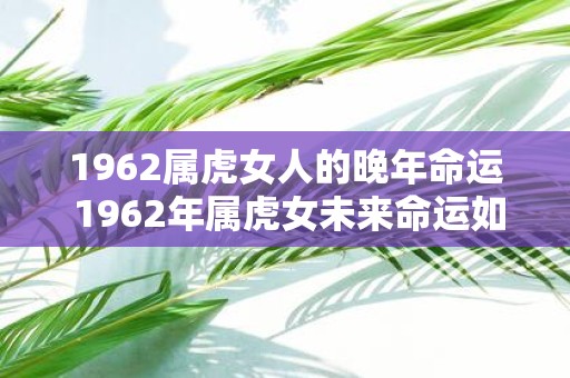1962属虎女人的晚年命运 1962年属虎女未来命运如何