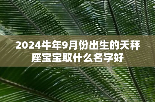 2025牛年9月份出生的天秤座宝宝取什么名字好