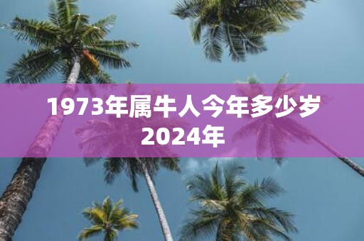 1973年属牛人今年多少岁2025年