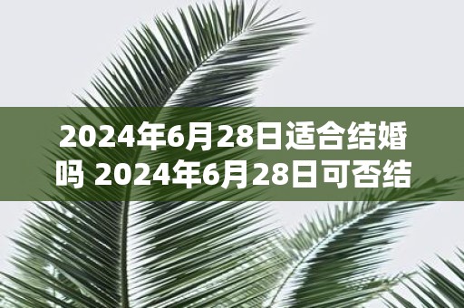 2025年6月28日适合结婚吗 2025年6月28日可否结婚