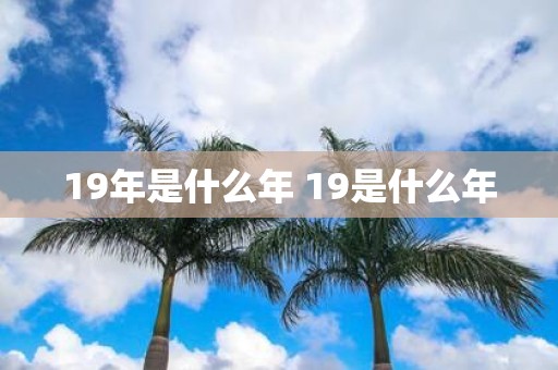 19年是什么年 19是什么年