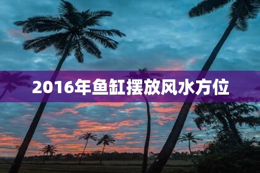 2016年鱼缸摆放风水方位