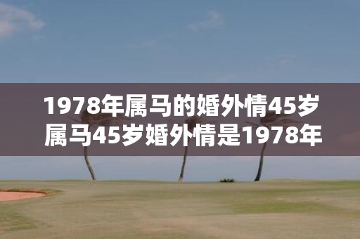 1978年属马的婚外情45岁 属马45岁婚外情是1978年的人吗