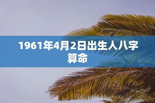 1961年4月2日出生人八字算命