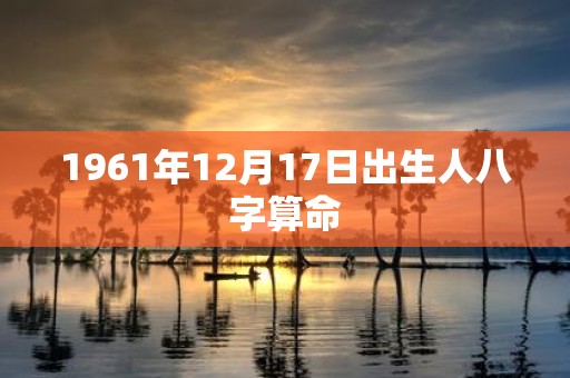 1961年12月17日出生人八字算命