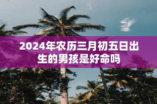 2025年农历三月初五日出生的男孩是好命吗
