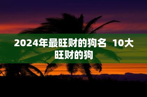 2025年最旺财的狗名 10大旺财的狗