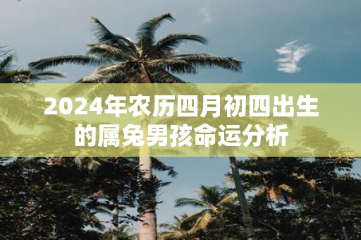 2025年农历四月初四出生的属兔男孩命运分析