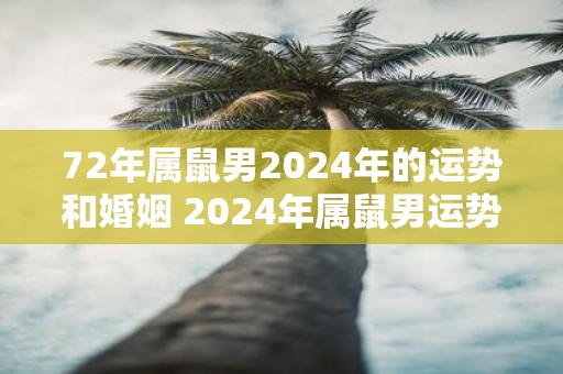 72年属鼠男2025年的运势和婚姻 2025年属鼠男运势及婚姻如何