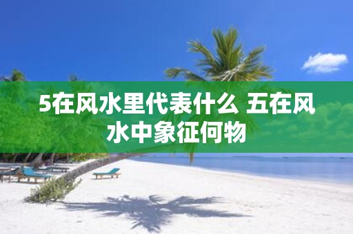 5在风水里代表什么 五在风水中象征何物