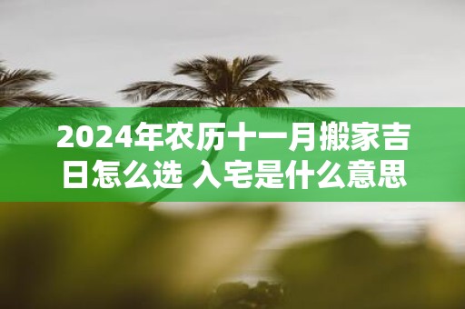 2025年农历十一月搬家吉日怎么选 入宅是什么意思