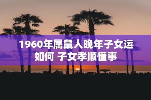 1960年属鼠人晚年子女运如何 子女孝顺懂事