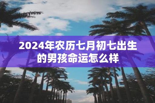 2025年农历七月初七出生的男孩命运怎么样