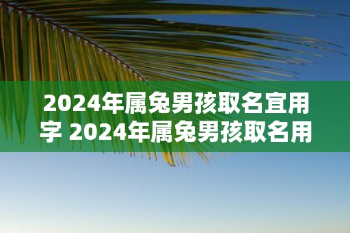 2025年属兔男孩取名宜用字 2025年属兔男孩取名用什么字