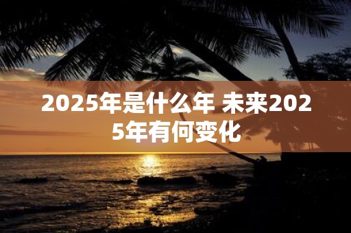 2025年是什么年 未来2025年有何变化