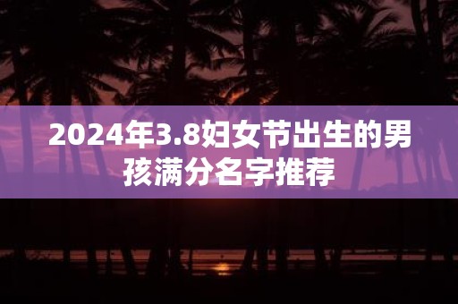 2025年3.8妇女节出生的男孩满分名字推荐