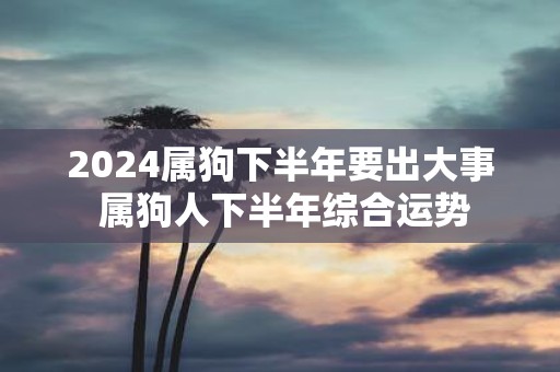 2025属狗下半年要出大事 属狗人下半年综合运势