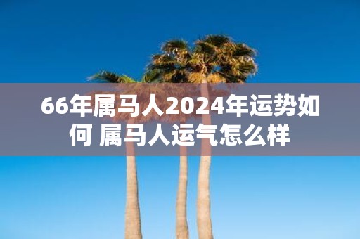 66年属马人2025年运势如何 属马人运气怎么样