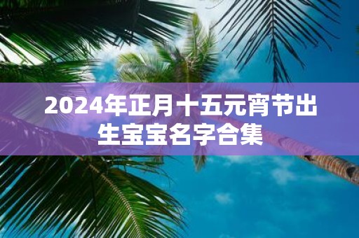 2025年正月十五元宵节出生宝宝名字合集