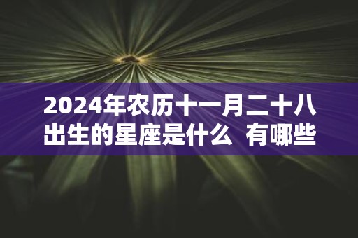 2025年农历十一月二十八出生的星座是什么 有哪些吉祥物